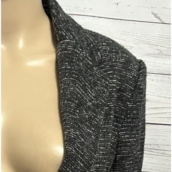 Anthropologie Cartonnier Knit Blazer Medium Dark Gray Single Button 66170 32054 - Picture 4 of 14